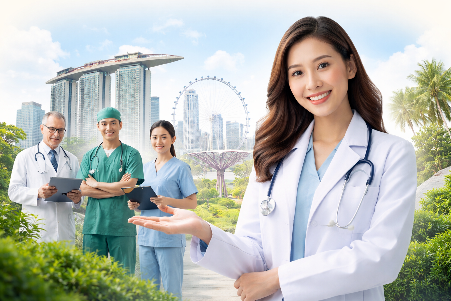 Đội ngũ bác sĩ giỏi chuyên khoa tại bệnh viện Singapore tư vấn và hỗ trợ điều trị cho bệnh nhân Việt Nam